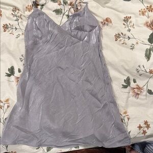 H&M Metallic Silver Dress